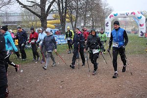 Schnee und K&auml;lte beim Kyffh&auml;usder Berglauf