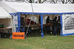 Schnee und K&auml;lte beim Kyffh&auml;usder Berglauf