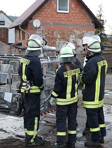 Dachstuhlbrand in Sondershausen Bebra