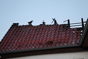 Dachstuhlbrand in Sondershausen Bebra