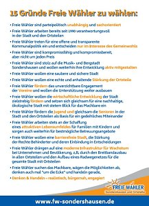 Freie Wähler vor Ort