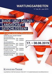 Wartungsarbeiten in der Kyffh&auml;user-Therme