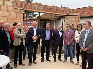 Baustelle der Rettungswache besucht