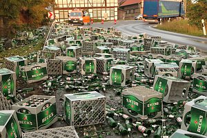 Bierlaster verungl&uuml;ckt