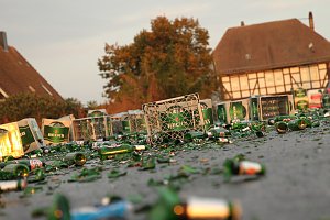 Bierlaster verungl&uuml;ckt