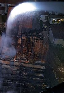 Brand in leerstehendem Geb&auml;ude