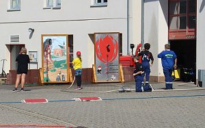 Feuerwehrleute feierten