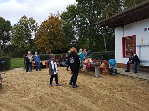 Letztes Abbaden am Bebraer Teich