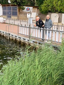 Letztes Abbaden am Bebraer Teich