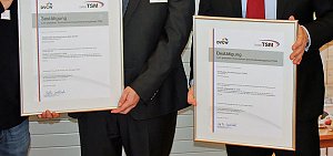 G&uuml;tezertifikate f&uuml;r Technisches Sicherheitsmanagement &uuml;bergeben