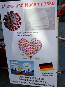 Wochenmarkt jetzt auch mit Maskenverkauf