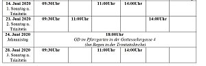 Wiederaufnahme von Gottesdiensten im Pfarramtsbereich Sondershausen