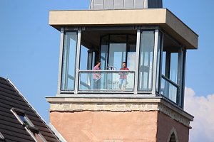 Musik erklang vom Turm