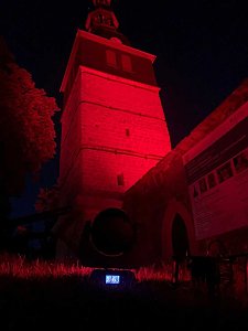 &Uuml;ber Bad Frankenhausen leuchtete es ROT