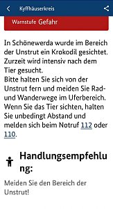 Warnung vor Krokodil