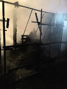Gartenlaubenbrand in Ro&szlig;leben