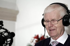 Fr&ouml;hliche Gesichter bei den Aufnahmen