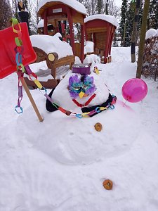 Masken basteln Maskenschneemann