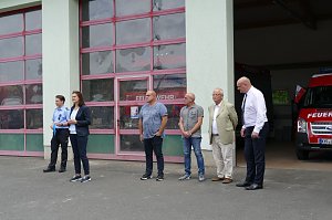Verabschiedung der Katastrophensch&uuml;tzer aus dem Kyffh&auml;userkreis zu den Flutopfern nach Ahrweiler