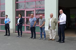 Verabschiedung der Katastrophensch&uuml;tzer aus dem Kyffh&auml;userkreis zu den Flutopfern nach Ahrweiler
