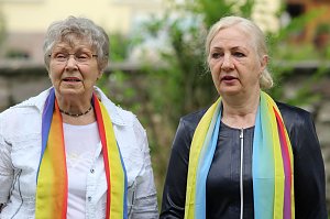 Einweihung Geweihbaum zum 40. Chorjubil&auml;um des Frankenh&auml;user Frauenchors