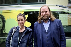 Dr. Anton Hofreiter auf seiner Sommertour in Sondershausen