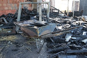 Brand im Greu&szlig;ener Gartencenter