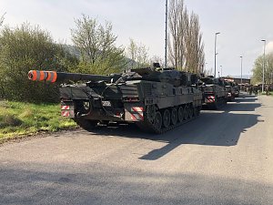 28 Leopard 2 Panzer zur&uuml;ck in Bad Frankenhausen