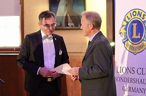 30-j&auml;hriges Jubil&auml;um des LIONS Clubs Sondershausen, v.l. Govenors Christoph K.Engel; Hartmut Thiele