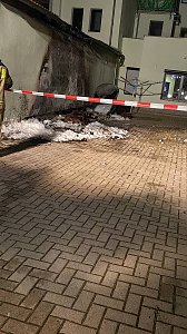 Ausgebrannte Mülltonne in Nordhausen