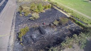 Brand eines Stoppelfeldes bei Bretleben