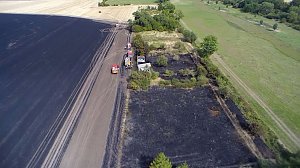 Brand eines Stoppelfeldes bei Bretleben