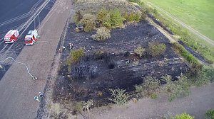 Brand eines Stoppelfeldes bei Bretleben
