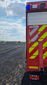 Brand eines Stoppelfeldes bei Bretleben