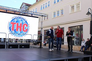 Vorstellung des neuen THC-Teams gestern auf dem Langensalzaer Neumarkt