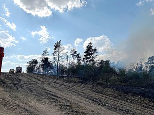 Brand eines Feldes bei Reinsdrof