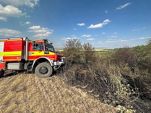 Brand eines Feldes bei Reinsdrof