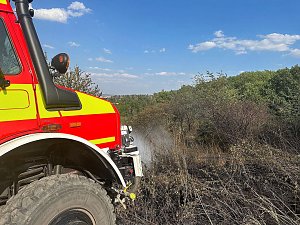 Brand eines Feldes bei Reinsdrof