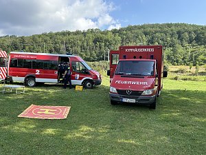 Feuerwehr-Drohnen-Einsatz im Kyffh&auml;userland bei einer &Uuml;bung