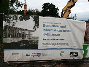 Bauarbeiten am neuen Besucherzentrum des Kyffhäuserdenkmals