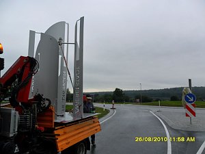 Pylone aufgesetzt