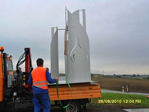 Pylone aufgesetzt