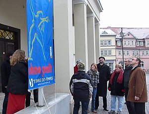 Fahnenaktion in Sondershausen