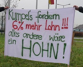Bild: Forderungen der Kumpel