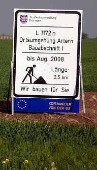 Bau Umgehung Artern (Foto: Archiv Klaus Henze Artern)