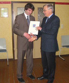 Staatssekret&auml;r Michael Hau&szlig;ner (rechts) und Daniel Haustein  (Foto: Hannelore Pescht)