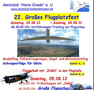 Plakat Flugplatzfest (Foto: Aeroclub Hans Grade e. V.)
