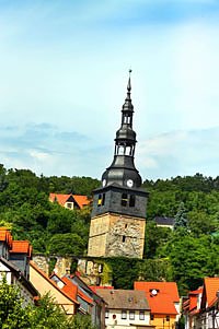Flohmarkt am Schiefen Turm (Foto: Stadt Bad Frankenhausen)