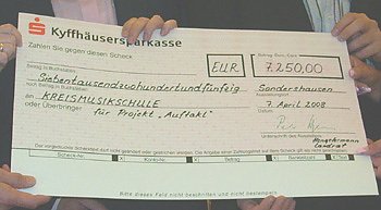 Scheck f&uuml;r die Musikschule (Foto: Karl-Heinz Herrmann)