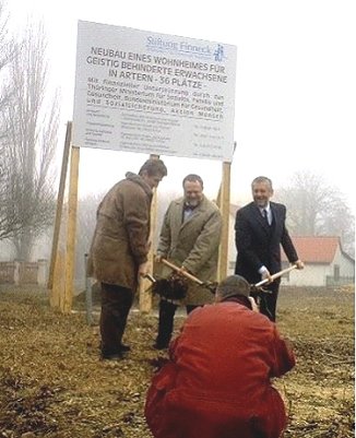 Grundsteinlegung Haus Mara (Foto: Archiv Klaus Henze Artern)